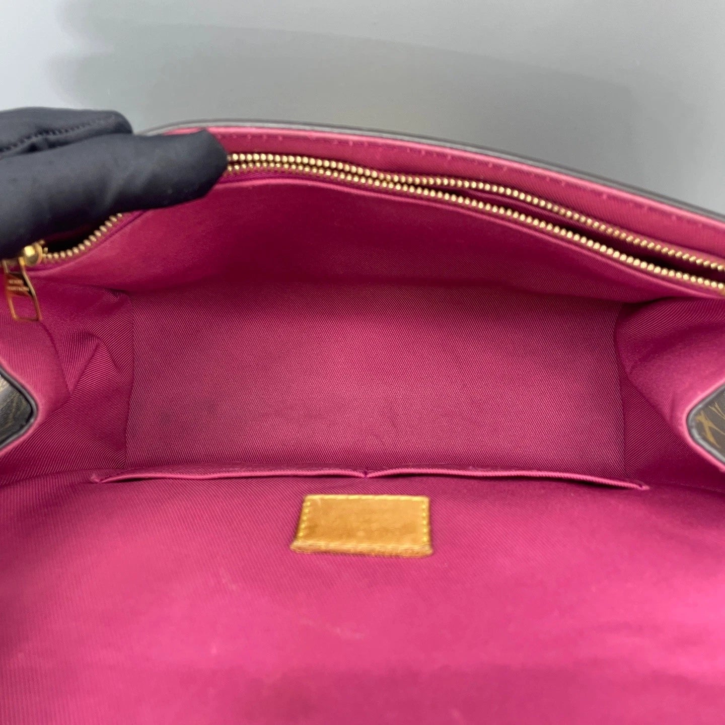 Louis Vuitton Monogram BB Top Handle Crossbody Bag Brown Gold Women Classic