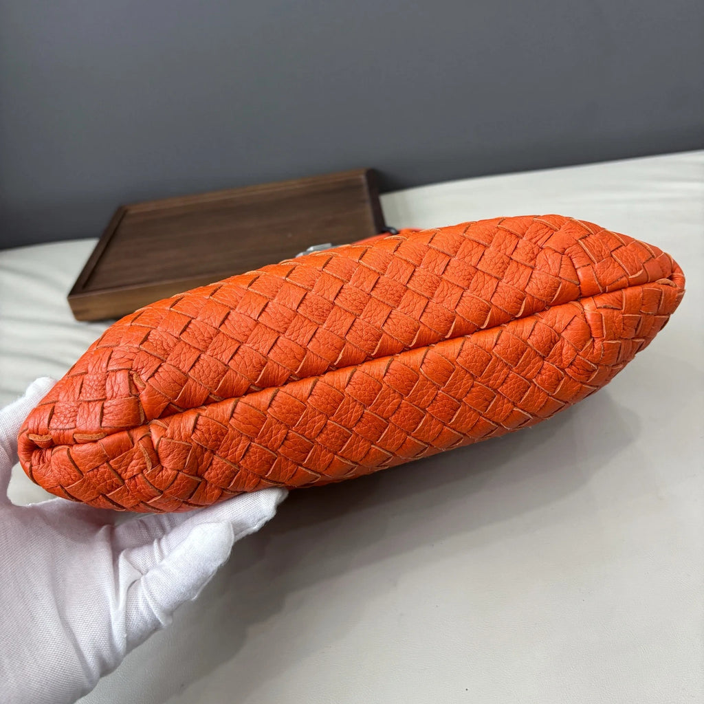 Bottega Veneta Roma Tote Mini Handbag Shoulder Bag Orange Women Classic