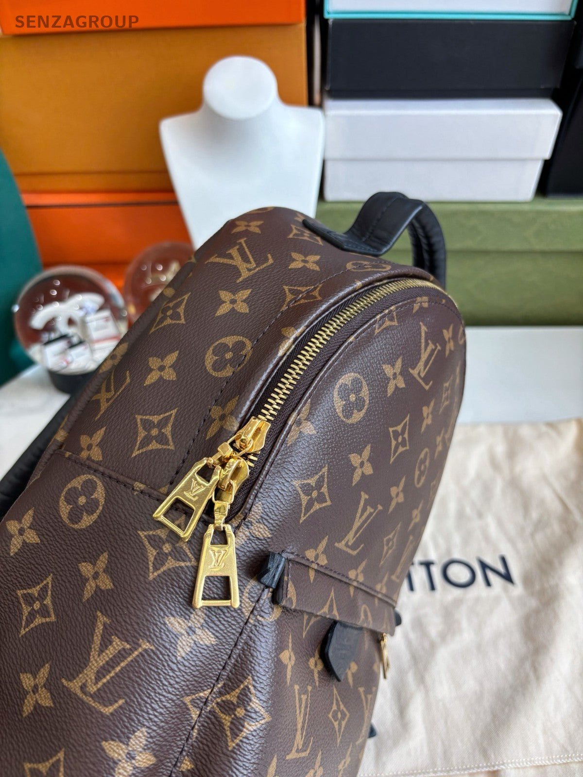 Louis Vuitton Monogram Classic Blackpack Medium Amost brand NEW Chip Version