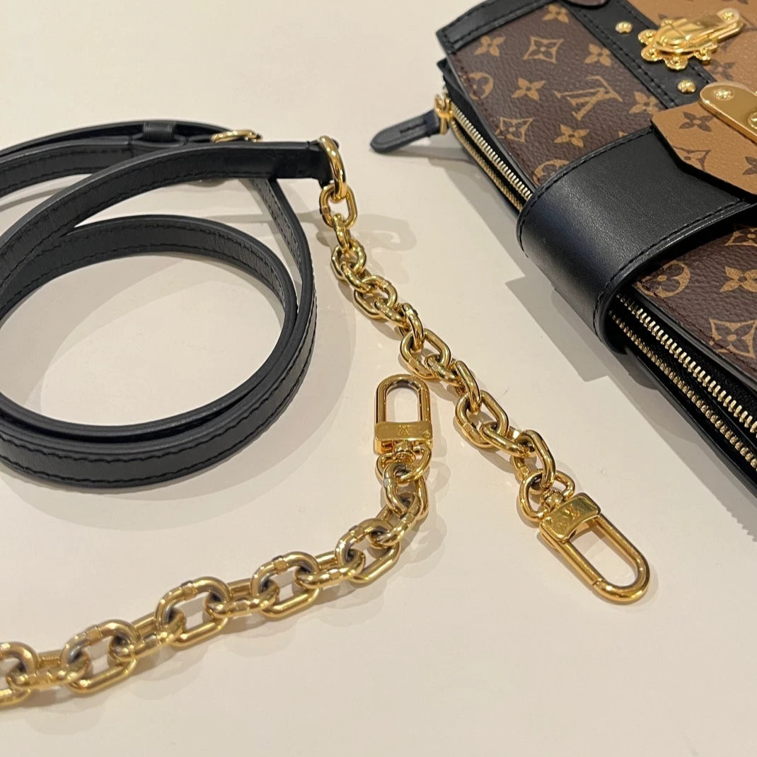 Louis Vuitton Monogram Hard Box Chain Crossbody Bag for Women