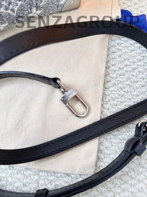 Louis Vuitton Monogram Denim Medium Shoulder Bag - Classic Grey Silver