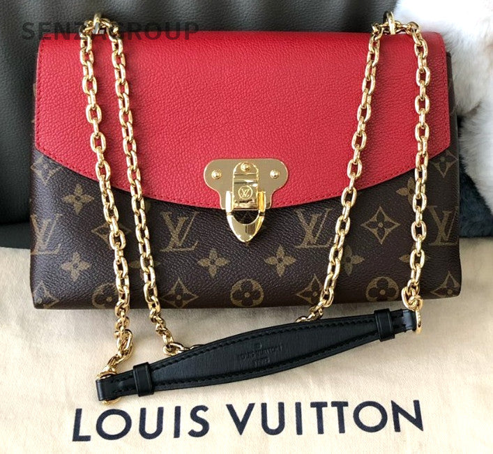 Louis Vuitton Saint Placide Chain Monogram Shoulder bag Brown Red Women
