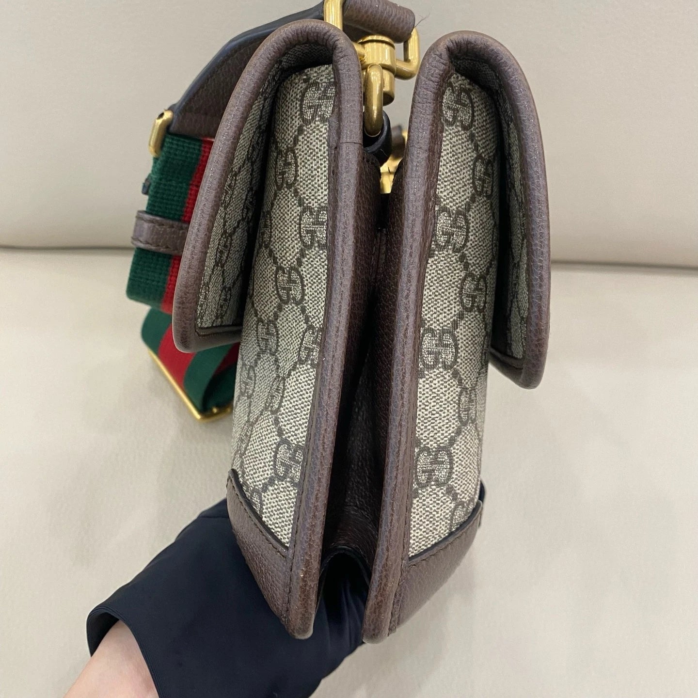 GUCCI Ophidia Canvas Crossbody Bag For Women