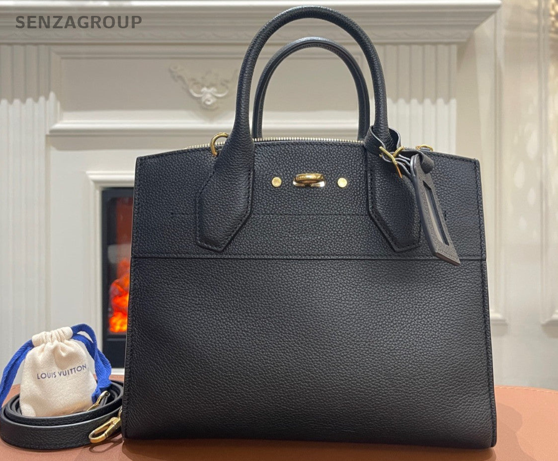 Louis Vuitton City steamer PM Black gold 2WAY Shoulder Handbag Almost brand NEW