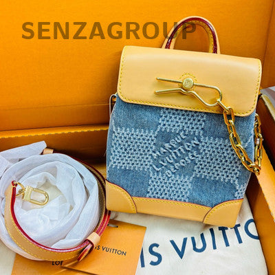 Louis Vuitton Damier Denim 3D Steamer Nano Crossbody Shoulder Bag Women