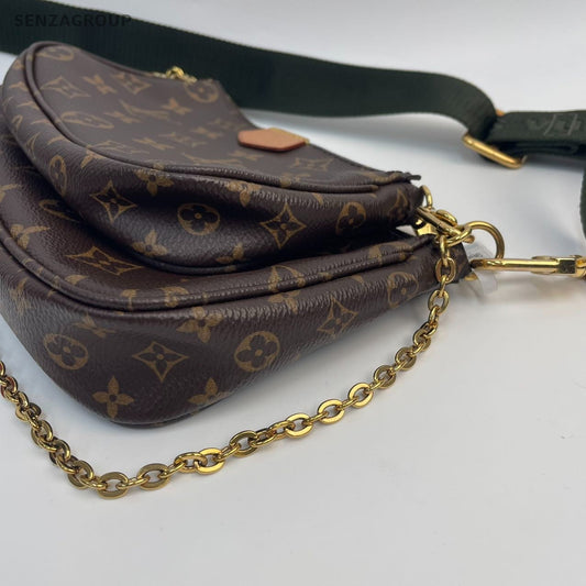 SJ0001 Louis Vuitton Multi Pochette Accessoires Crossbody Brown Canvas