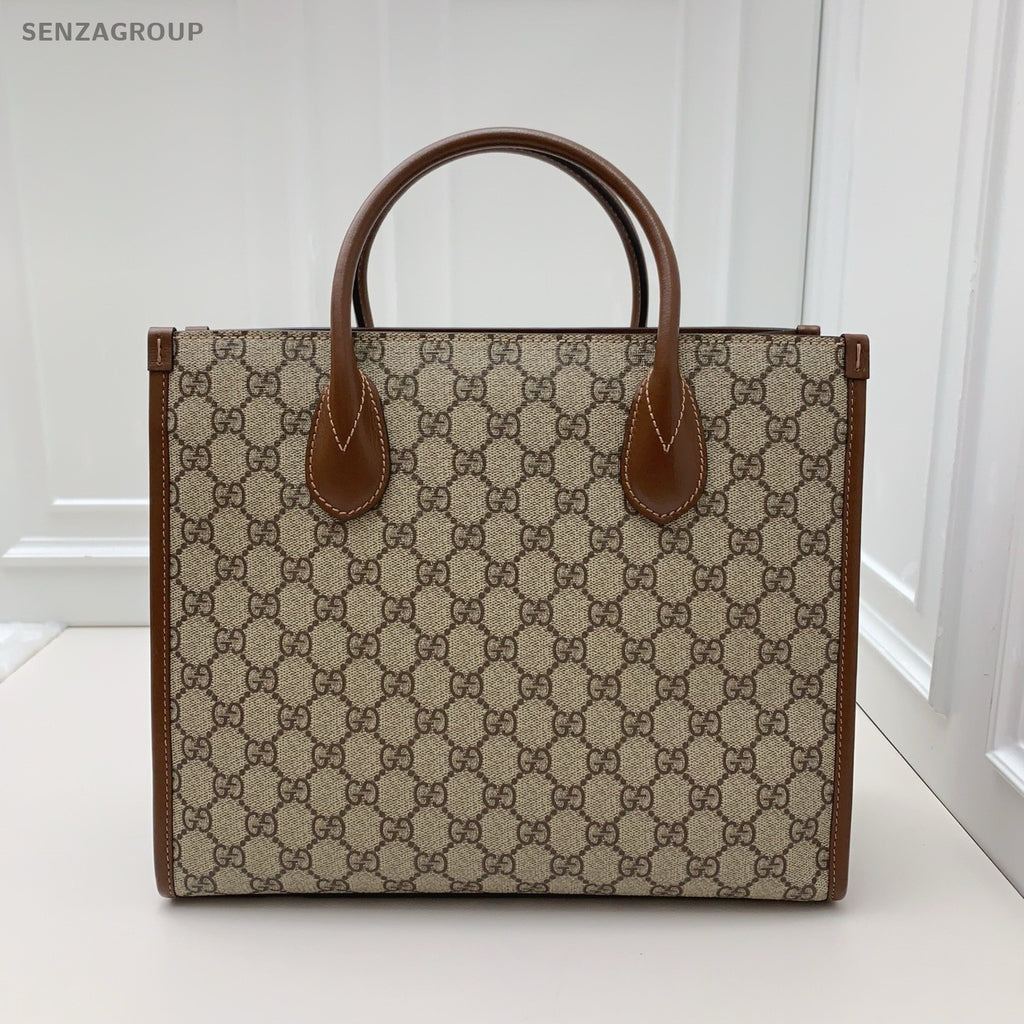 Gucci Horsebit1955 Tote Ophidia Top Handle Bag Crossbody Brown Unisex Adults