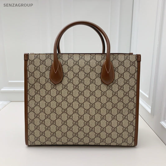 Gucci Horsebit1955 Tote Ophidia Top Handle Bag Crossbody Brown Unisex Adults