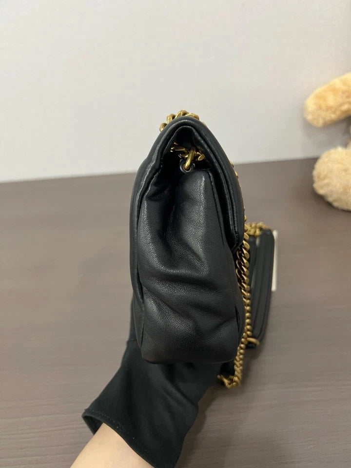YSL Black Gold Calypso Shoulder Bag For Women