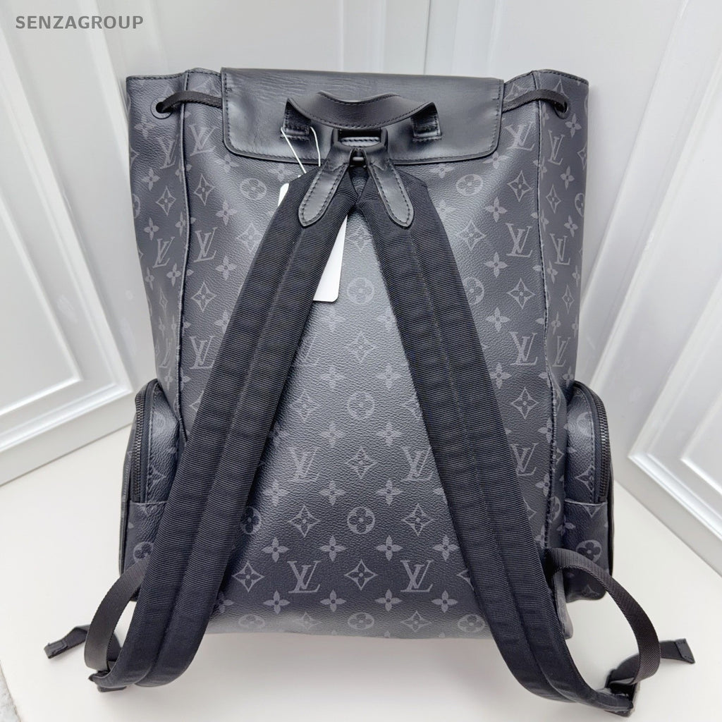 Louis Vuitton Trio Monogram Backpack Black Unisex Adults Classic