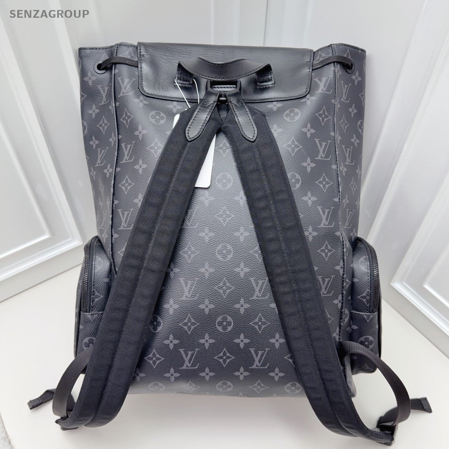 Louis Vuitton Trio Monogram Backpack Black Unisex Adults Classic
