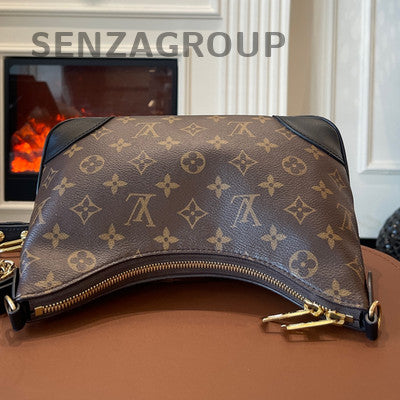 Louis Vuitton Boulogne Monogram Chain Shoulder Crossbody Bag Brown Gold