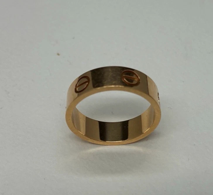 Authentic Cartier Love Classic 5.5mm 18K Rose Pink Gold Band Ring EU55/US7.25