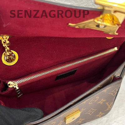 Louis Vuitton Passy Monogram Messenger Chain Crossbody Bag Classic Women
