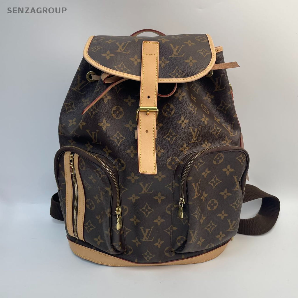 #1 - SJ0001  Louis Vuitton Montsouris Backpack MM Brown Canvas Vintage