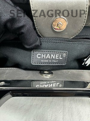 Chanel Gray Silver Waxed Calfskin Quilted Chain Shoulder Bag - Women's Fashion