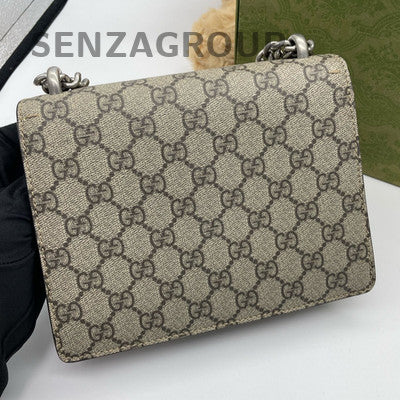 Gucci Dionysus Small Chain Shoulder Bag Brown Silver Hardware Classic
