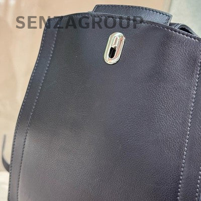 Hermès Black Silver GR24 Backpack Evergrain Leather Unisex Classic
