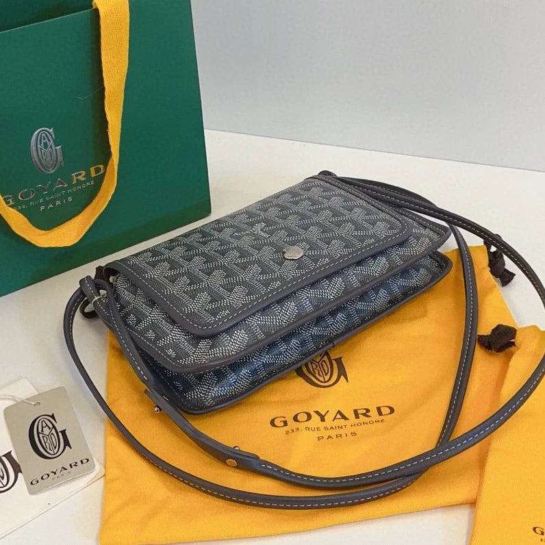 Goyard Plumet WOC Shoulder Bag Crossbody Gray Silver Unisex Adults Classic