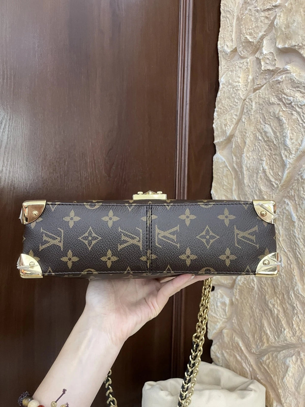 Louis Vuitton Trunkie Monogram Canvas Handbag For Women