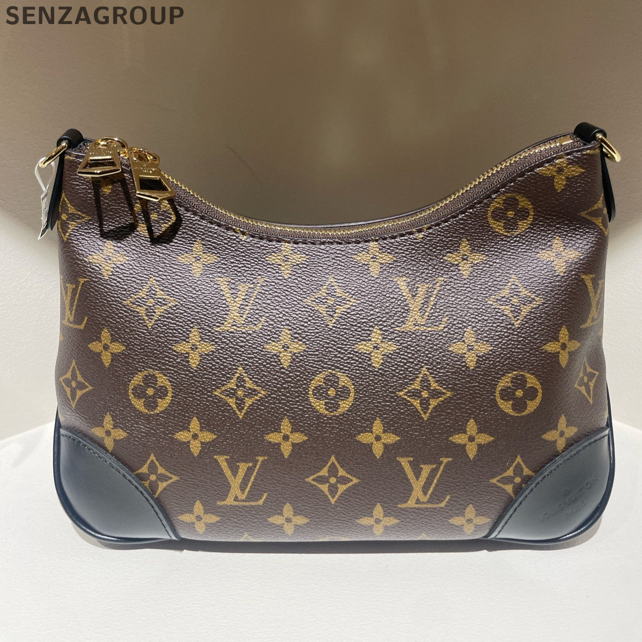 Louis Vuitton Monogram Black Horn Chain Shoulder Crossbody Bag Brown M45831
