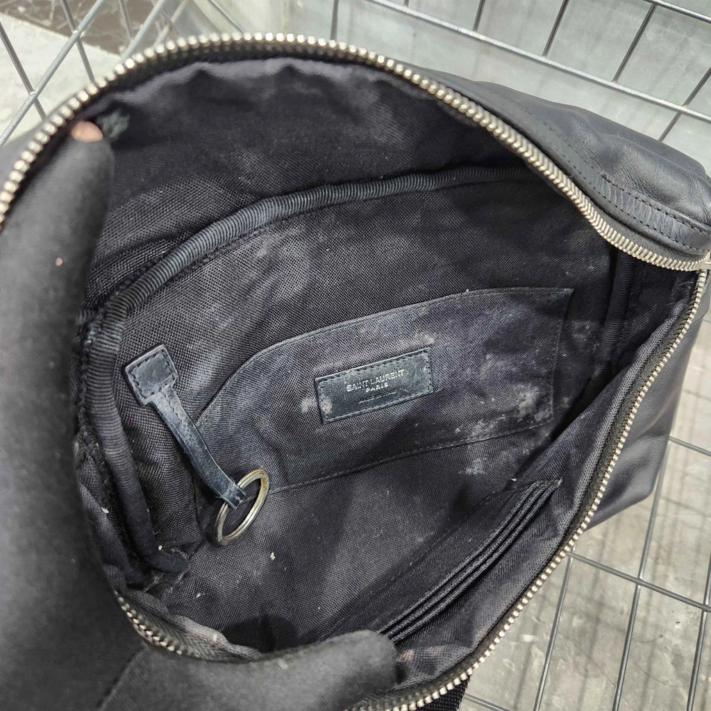 YSL Black Shoulder Waist Chest Bag For Women