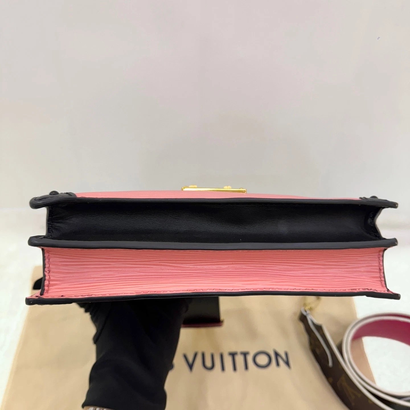 Louis Vuitton Pink Epi Trunk Clutch For Women