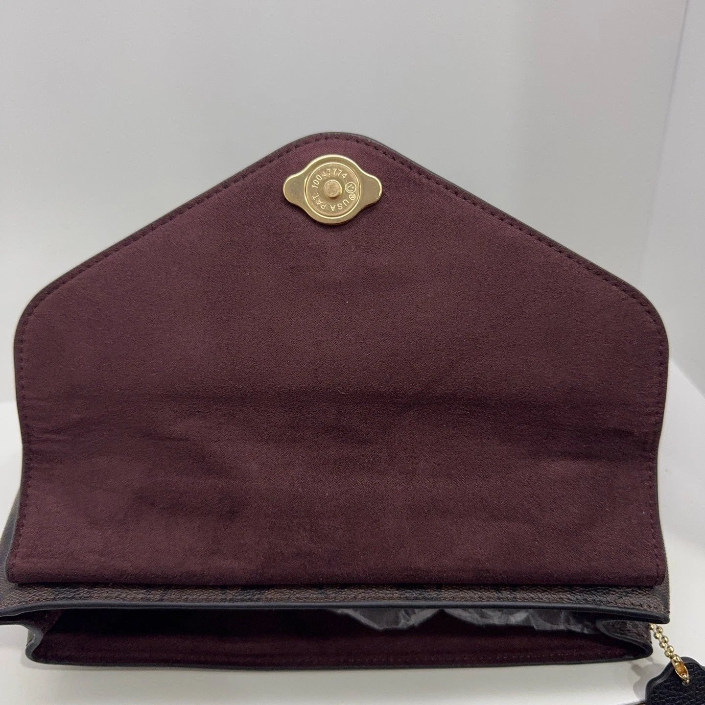 Coach Classic Monogram Pebbled Leather Envelope Crossbody Women
