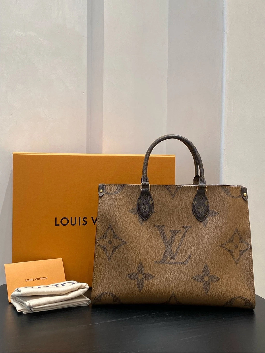 Louis Vuitton OntheGo Medium Canvas Tote Handbag For Women
