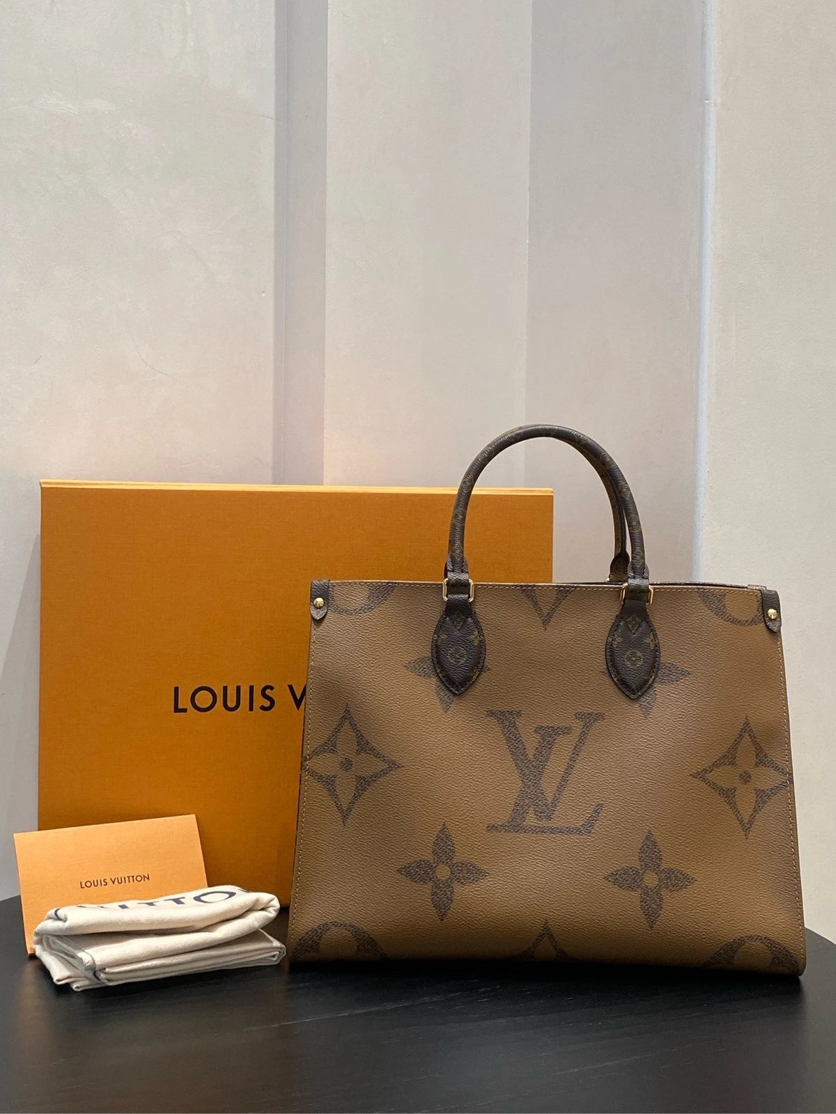 Louis Vuitton OntheGo Medium Canvas Tote Handbag For Women