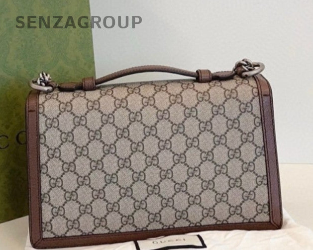 Gucci Dionysus MM Top Handle Shoulder Bag Brown Women Almost Brand New