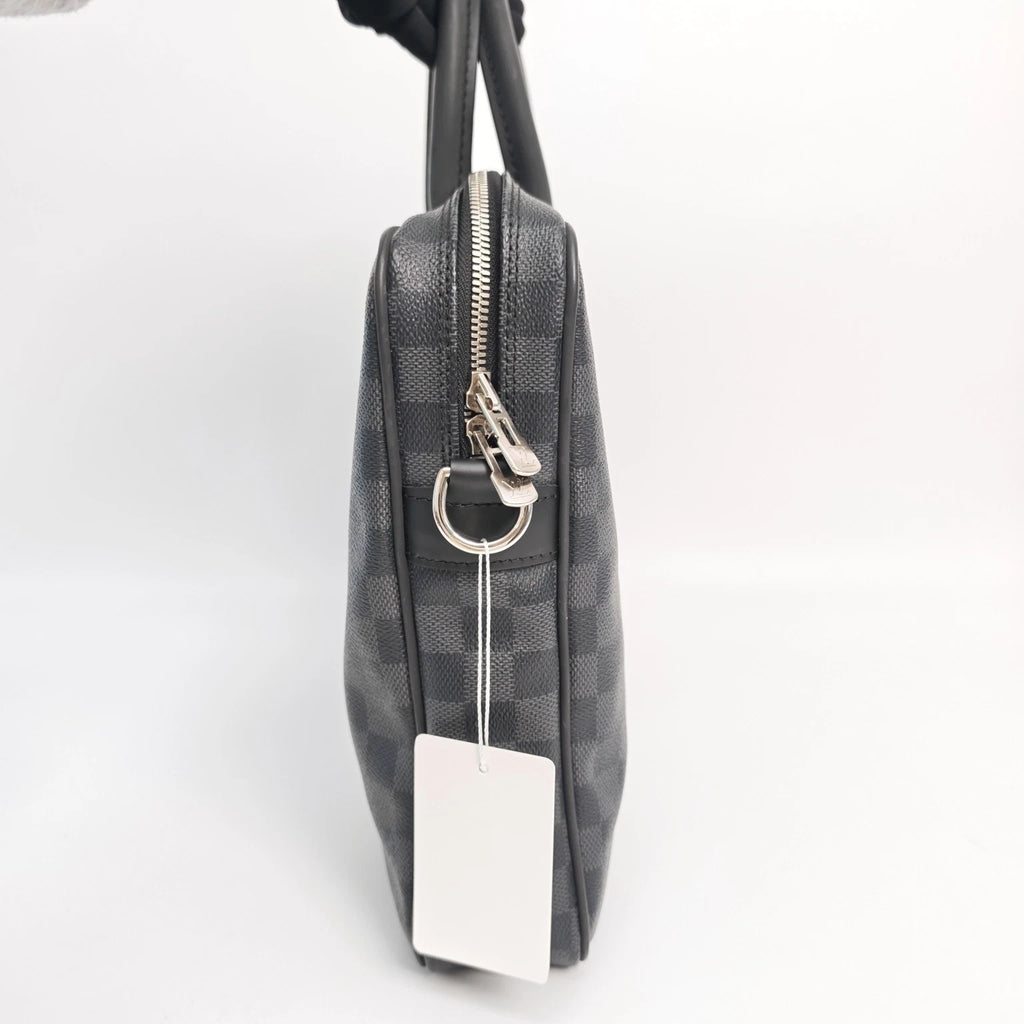 Authentic Louis Vuitton Black Gray Briefcase For Women