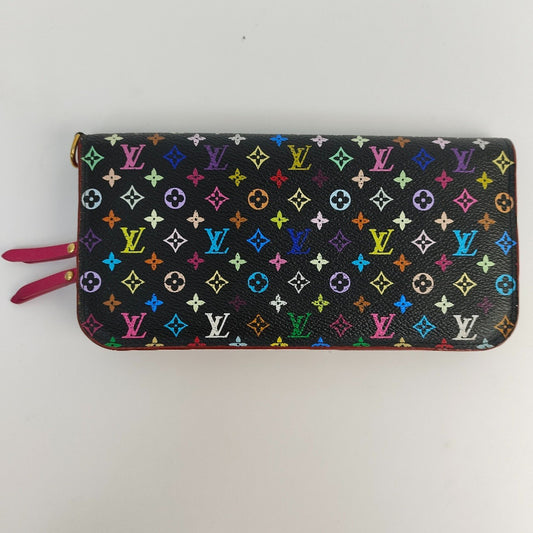 SJ0001 Louis Vuitton black multicolor wallet