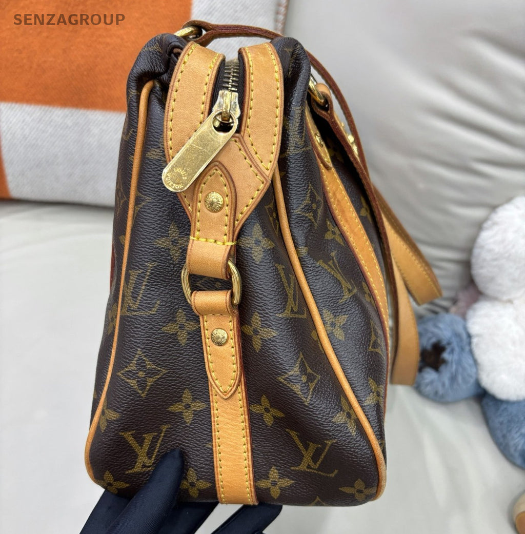 Louis Vuitton Stresa Monogram Shoulder Bag Brown Gold Women Classic