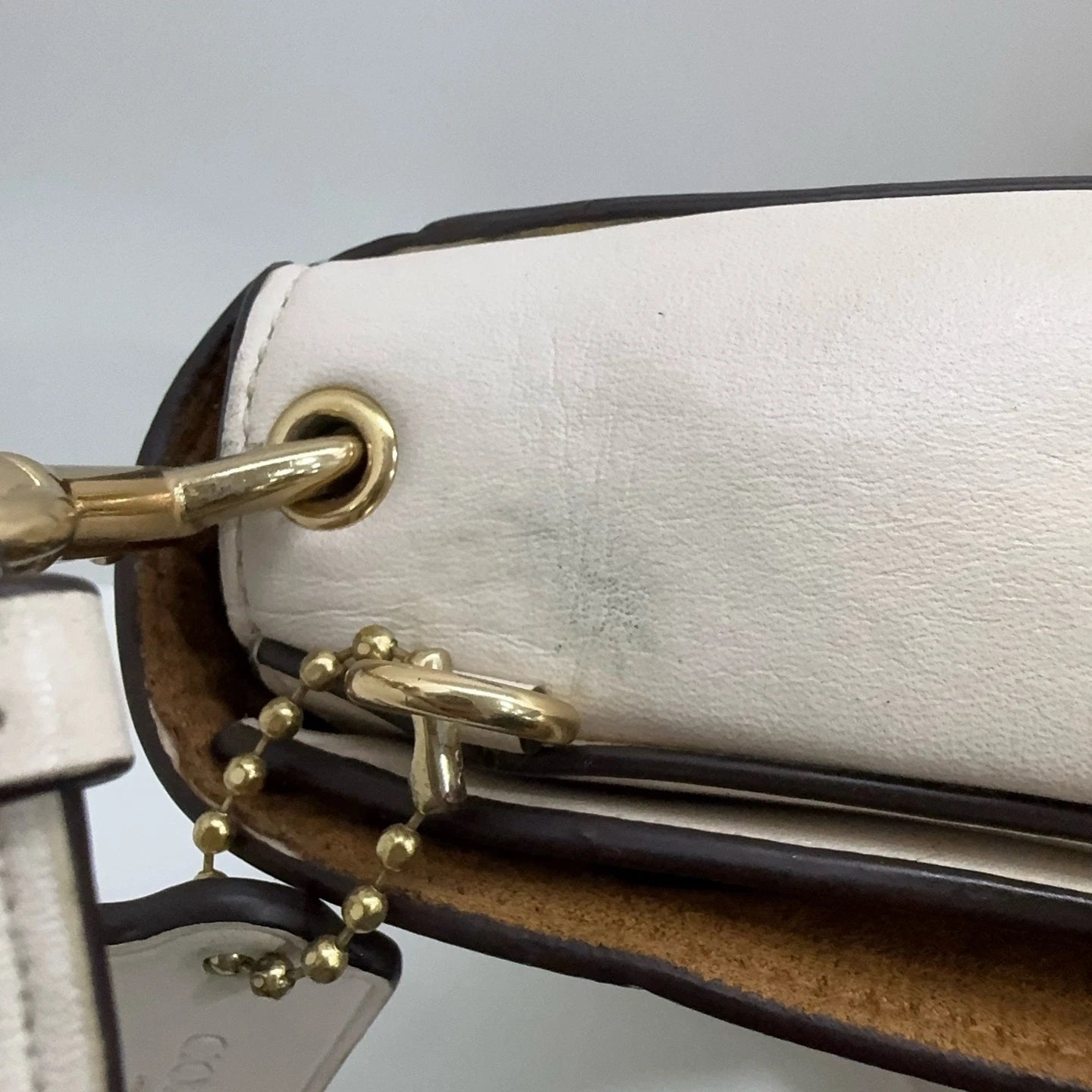 Coach Ellen Daisy Print Canvas Leather Saddle Crossbody Bag For Women