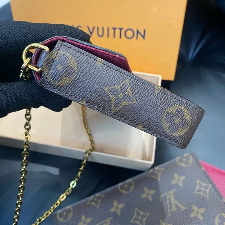 Louis Vuitton Pochette Felicie Monogram Chain Shoulder Crossbody Women D