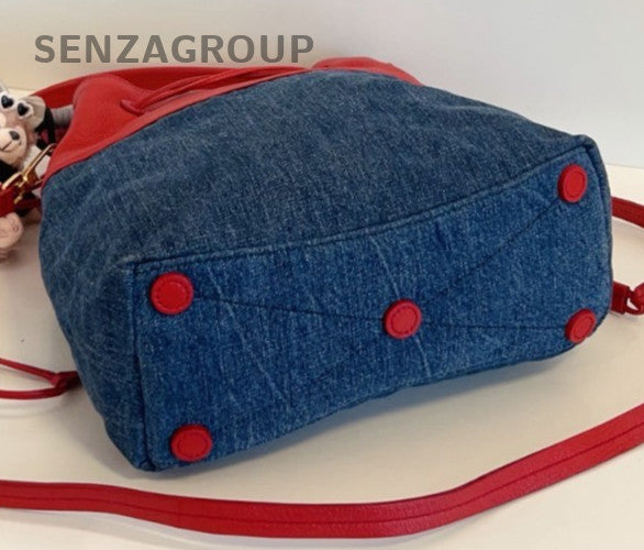 Miu Miu Bucket 2Way Shoulder Bag Crossbody Red Blue Gold Women Classic Designer