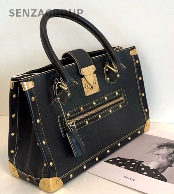 Louis Vuitton Suhali tote Top Handle Black Gold Lamskin Blck Gold Women