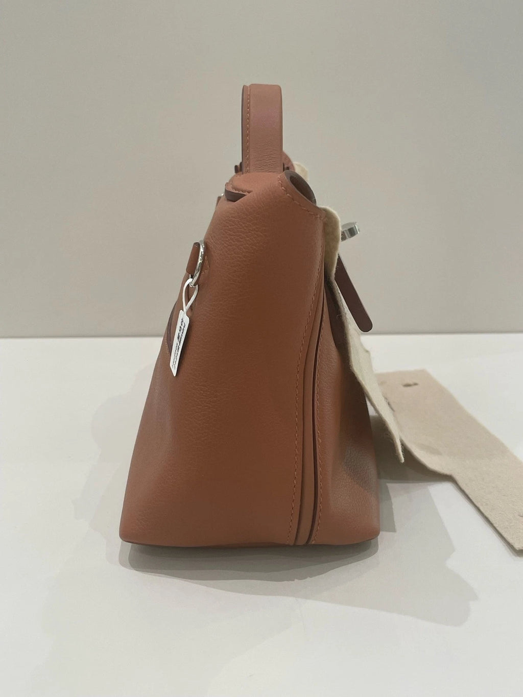 Hermes 2424 Mini Gold Brown Leather Handbag For Women