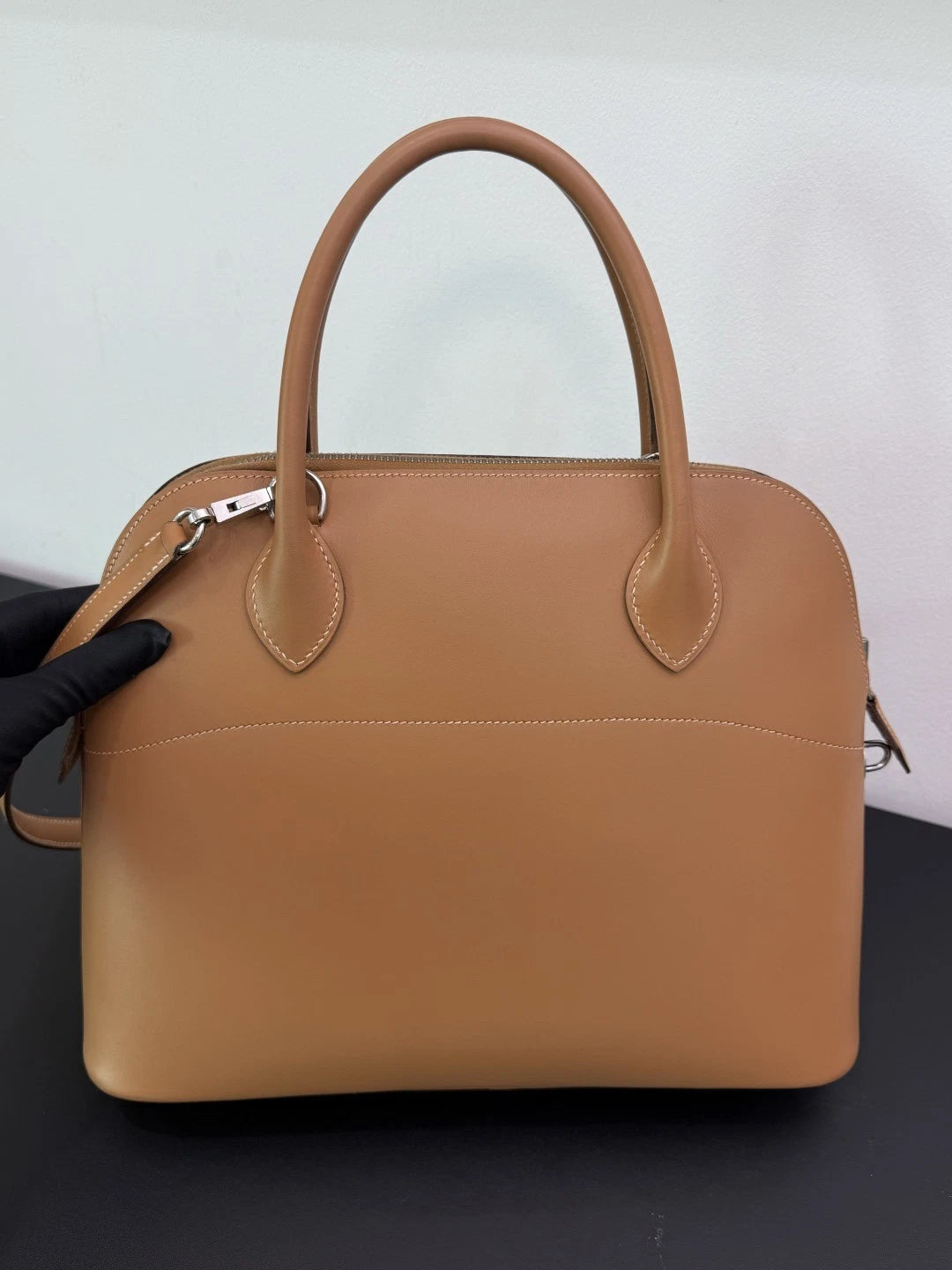 Hermes Bolide31 Chamonix Brown Handbag with Detachable Crossbody Strap SHW