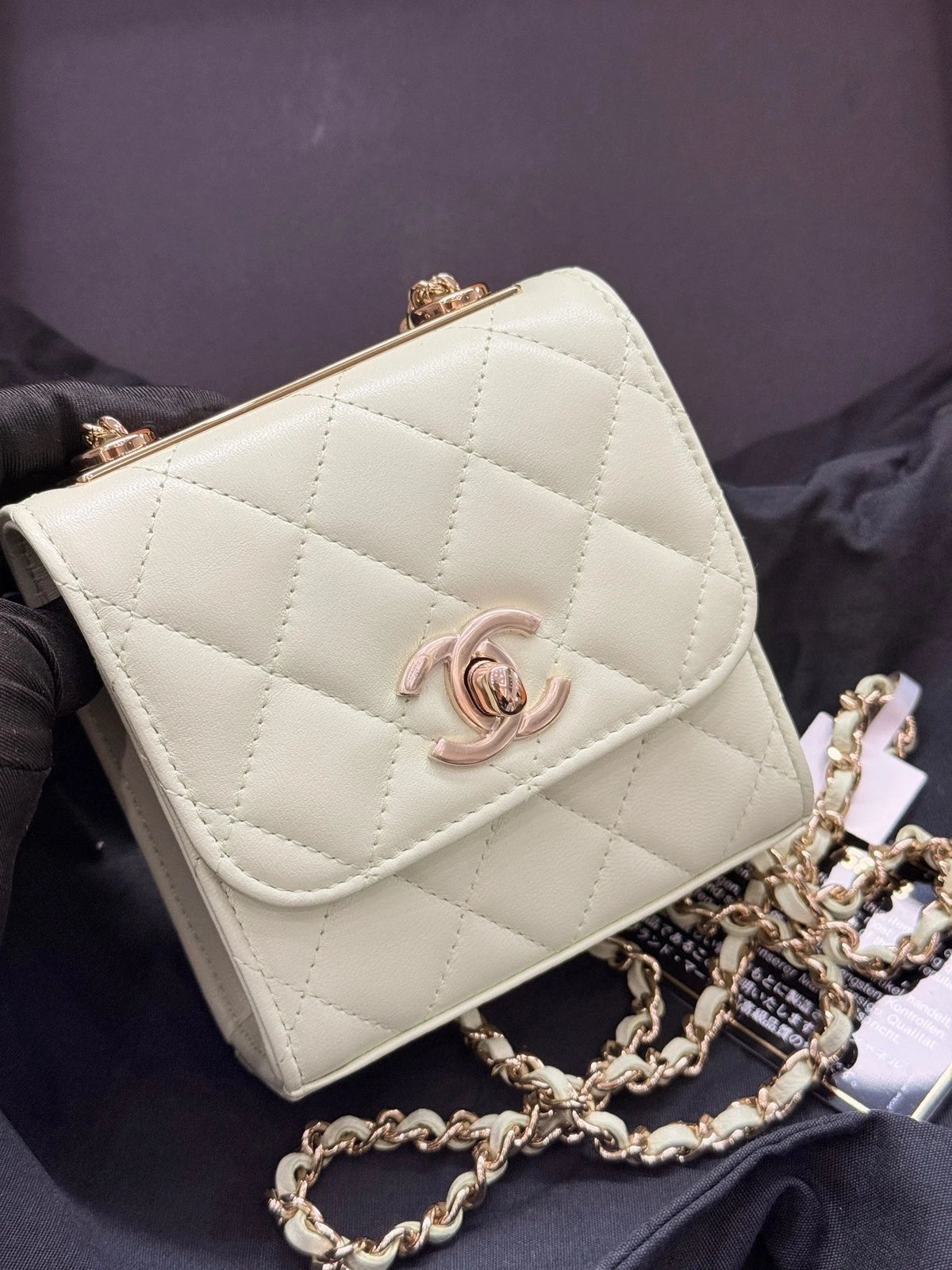 CHANEL Mini Trendy CC WOC Crossbody Bag Lambskin For Women