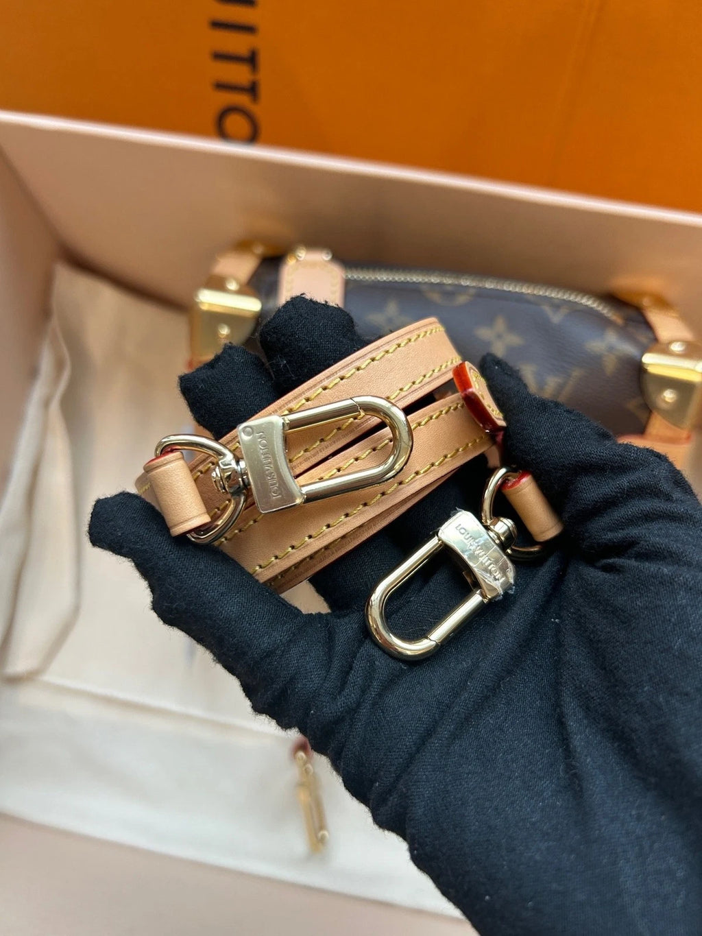 Louis Vuitton Leather Small Box Shoulder Bag For Women
