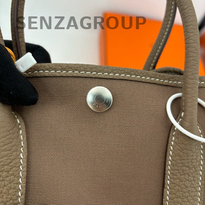 Hermès Garden Party 30 Tote Bag Grey Silver Hardware Classic Women