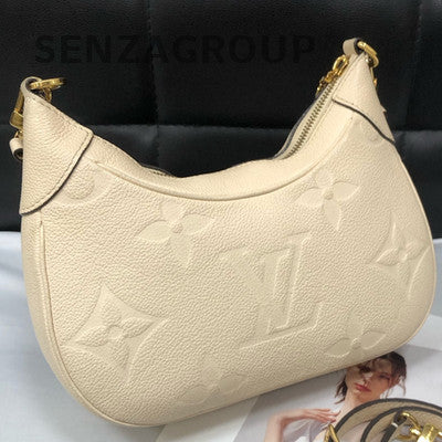 Louis Vuitton White Gold Shoulder Crossbody Bag Classic Women Fashion