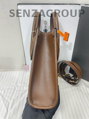 Gucci Mini GG Supreme Tote Bag Brown Beige Shoulder Crossbody Women