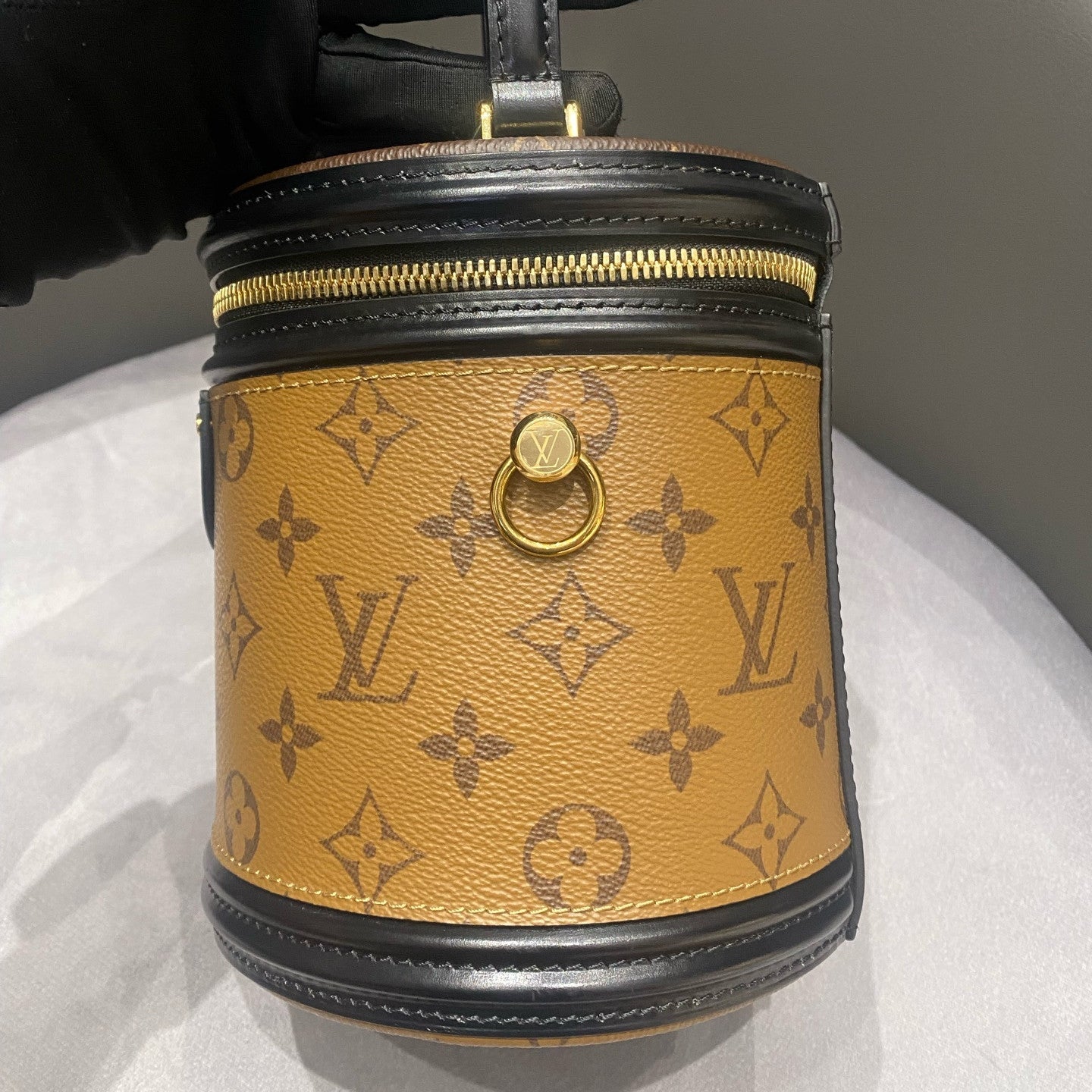 Louis Vuitton Monogram Cannes Bag Brown Gold Buckle Shoulder Tote