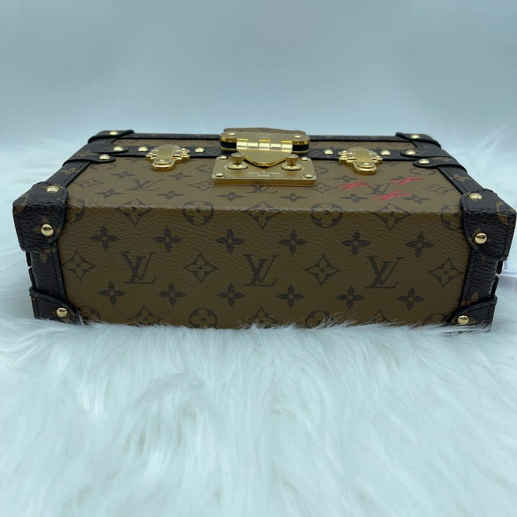 Louis Vuitton Monogram Canvas Caramel Trunk Shoulder Crossbody Bag For Women