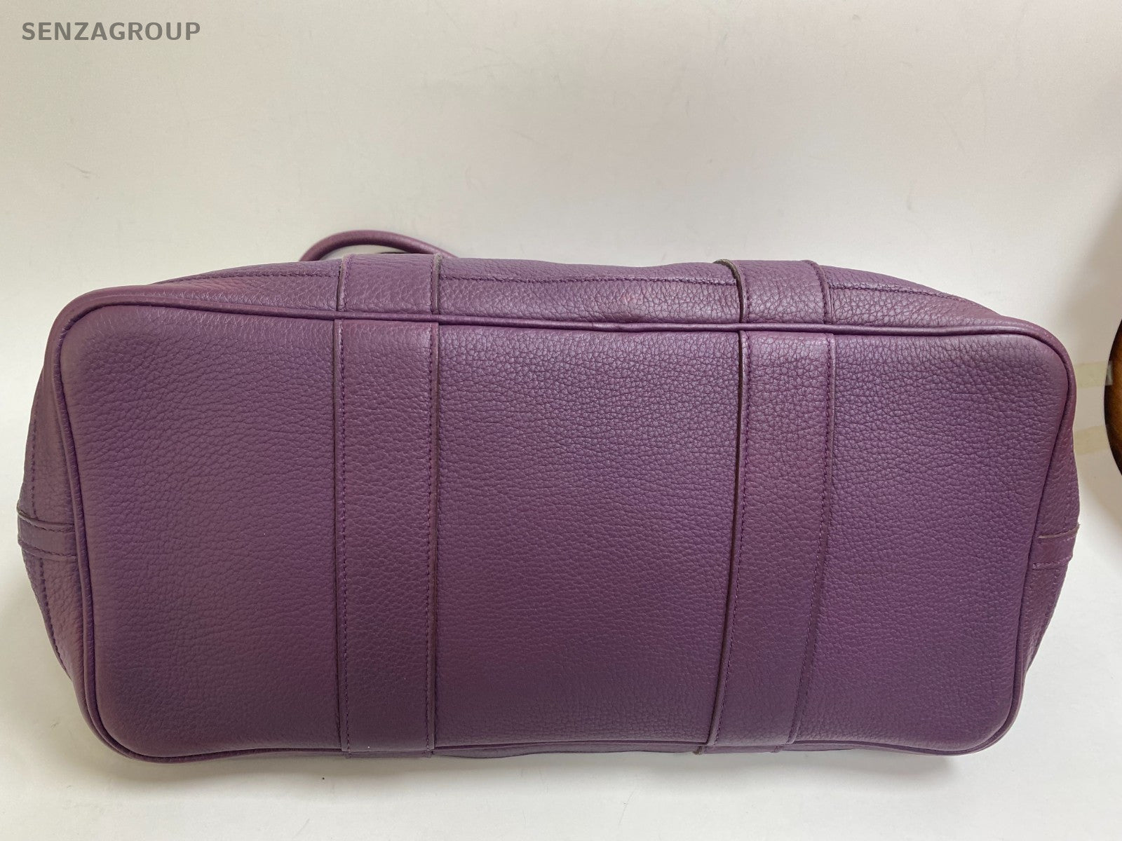 Hermes Garden Party36 Top Handle Bag Purple Silver Used Women Classic Fashion