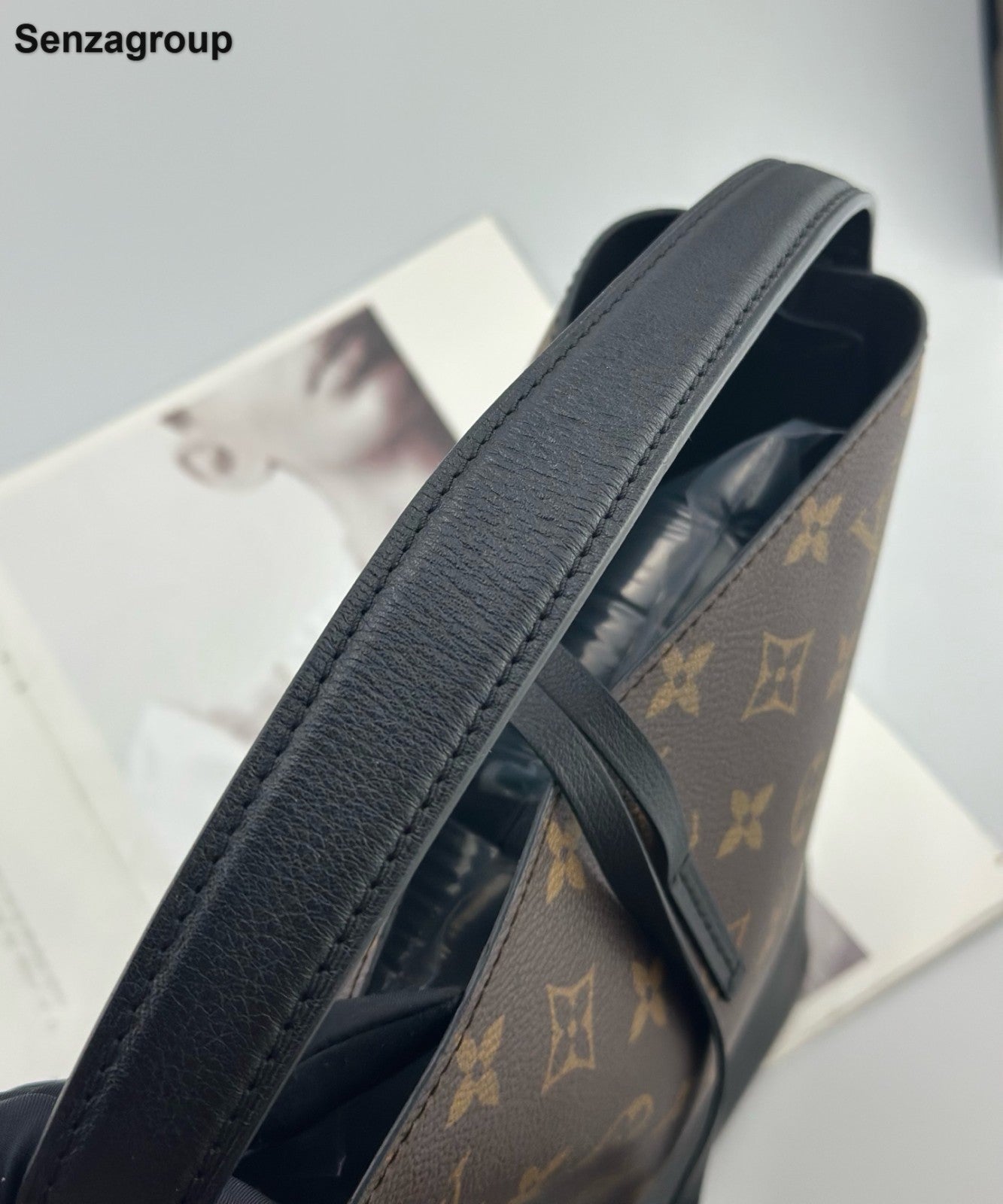 Louis Vuitton Monogram Tassel Bucket Top Handle Bag Brown Silver Women Classic