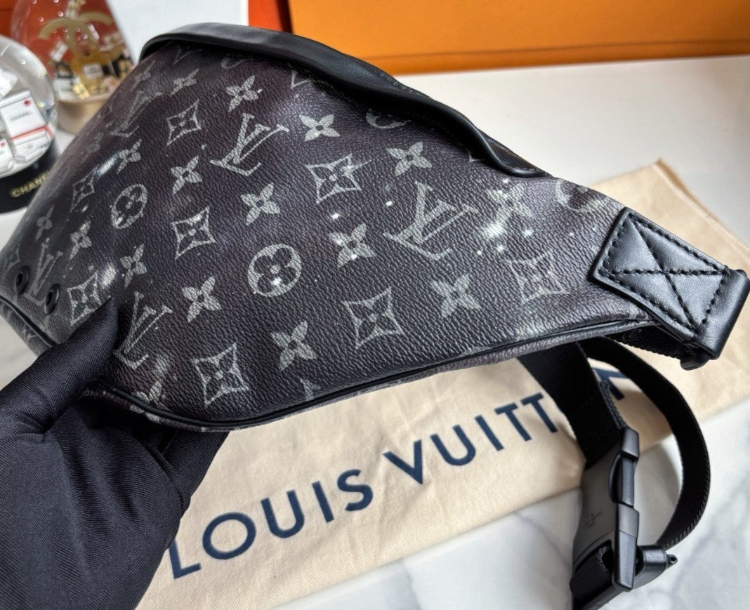 Louis Vuitton Discovery Monogram Chest Bag Black Unisex Adults Almost Brand New